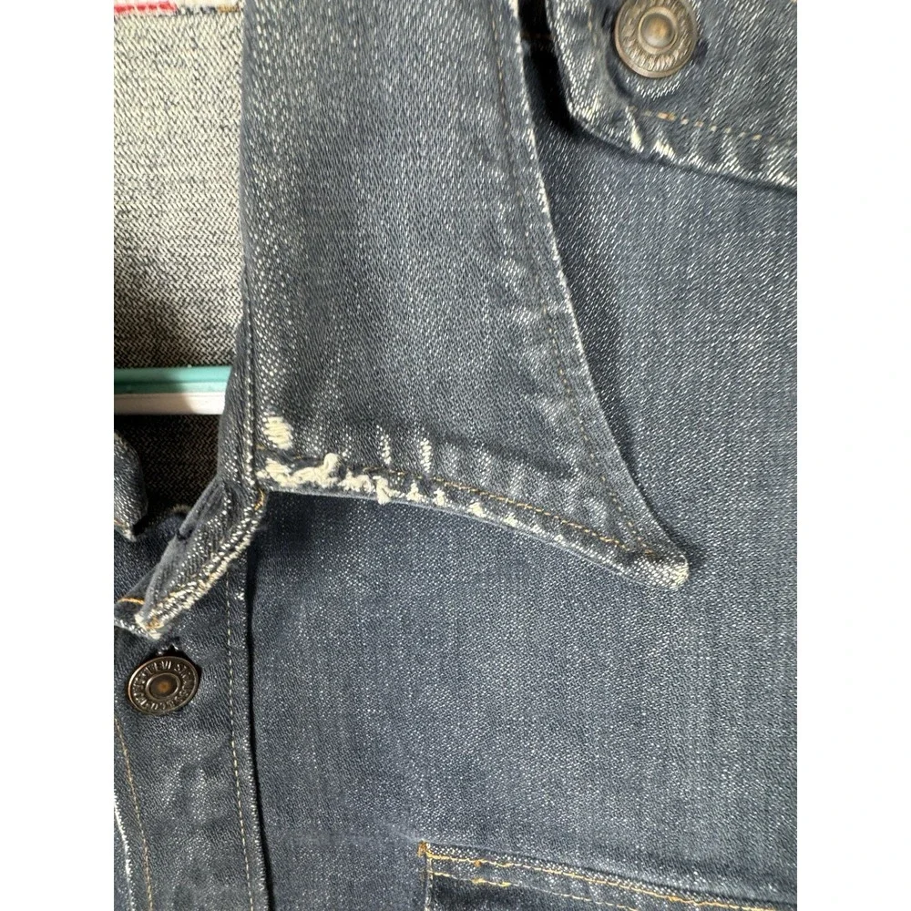 Levis Orange Tab Shirt Shacket Denim‎ Jacket Workwear Epaulettes 70676-7618 M-L - Picture 5 of 12